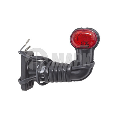 112.06.47-08 ПР Фонарь габаритный правый красно-белый 90 градус 24В (рог L=90мм) (Руденск)