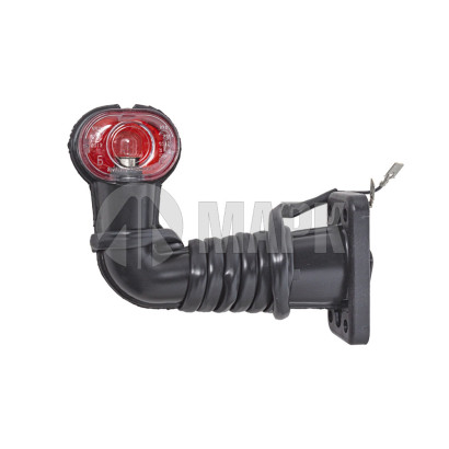 112.06.47-08 ПР Фонарь габаритный правый красно-белый 90 градус 24В (рог L=90мм) (Руденск)