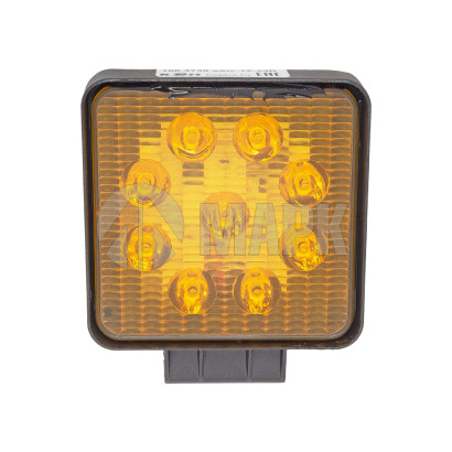 100.3738 Фонарь стробоскоп/постоянно оранжевый (9 диодов, 3 режима, квадратная, 2 провода, 12-24В) (КЭП)