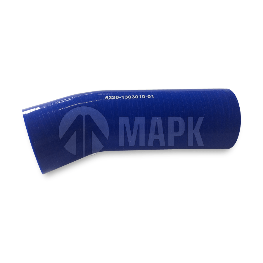 Патрубок а/м КАМАЗ радиатора верхний (силикон, синий) (60x191) МАРК