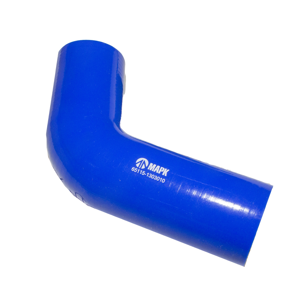 Патрубок радиатора верхний ЕВРО (силикон) синий (Ф60x260) (МАРК)