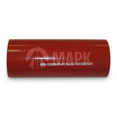 500-1303025-01 Патрубок радиатора нижний 6422-1303025-01 (силикон) красный (Ф60x180)