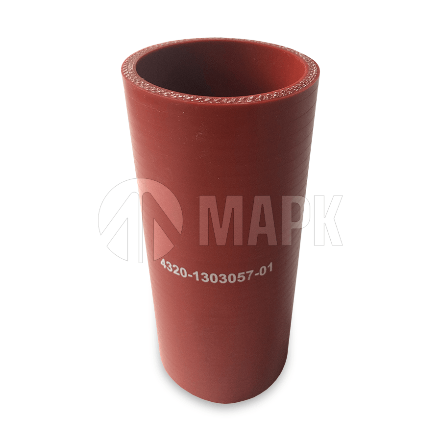 Патрубок радиатора нижний а/м УРАЛ (силикон) красный (Ф60x150) (165шт в кор)