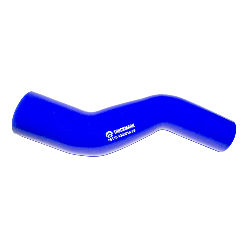 Патрубок радиатора верхний ЕВРО (силикон) синий (Ф58/43x290 (TRUCKMARK)