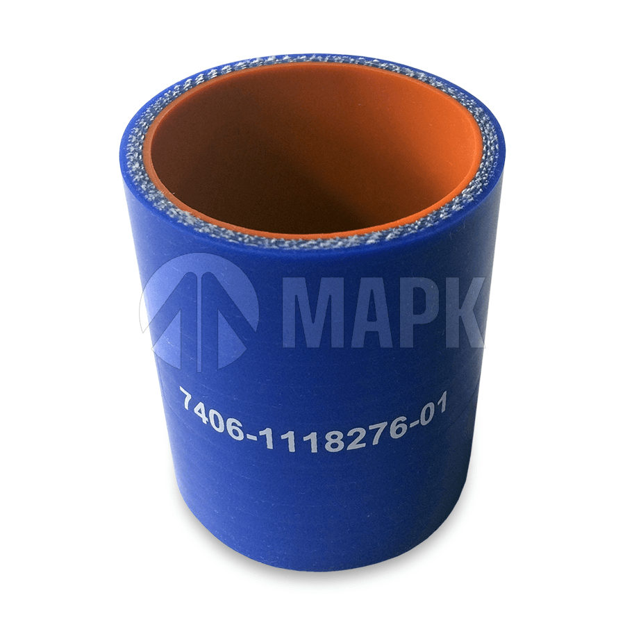Патрубок ТКР ЕВРО (силикон) синий (Ф50x70х61)
