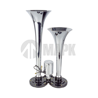 3248 Сигнал двухрожковый 2 х KR 12/24V (хром)