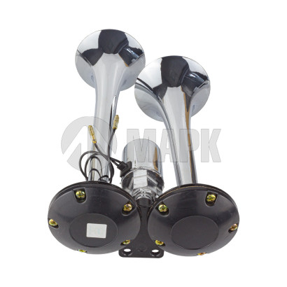 3248 Сигнал двухрожковый 2 х KR 12/24V (хром)