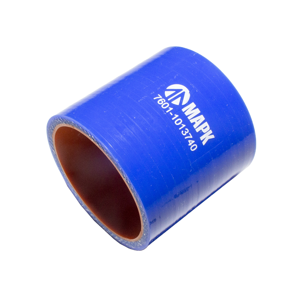 Патрубок соединительный теплообменника (силикон) синий (Ф55х60) (МАРК)