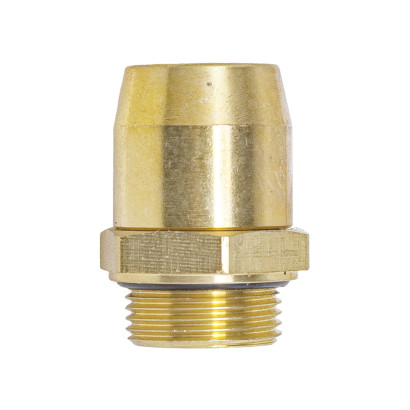 INF.11.2216 (6809) Соединитель трубки ПВХ (фитинг прямой, наружная резьба) М22хТ16 (латунь аналог Sirit)