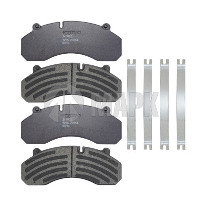 24382E Колодки дисковые WG9100443050 с пластинами Sitrak передние (EXOVO)