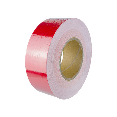 KR-3550 Светоотражающая лента (красная) ЕВРО (видимость 300) 50м/5см