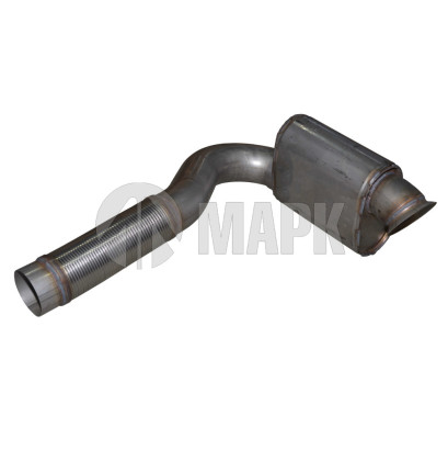 14304 Труба выпускная в сборе с резонатором и гофрой (нерж) A9414900919 а/м КамАЗ 5490/ MB Axor (EXIT)