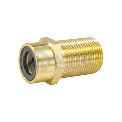 9590 12-M20X1.5-S01 (4942) Соединитель трубки ПВХ,полиамид d=12мм М20х1.5 (фитинг прямой латунь, КОНУС) (Аналог CAMOZZI)
