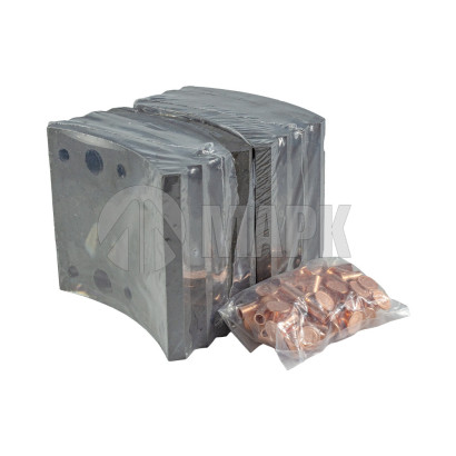 HF16016E73502105TBK Накладка тормозной колодки JAC N90/ Компас 9 (120мм) задние (8шт+ заклепки) (Автомагнат)