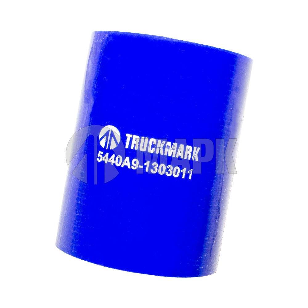 Патрубок радиатора верхний (силикон) синий (Ф54х80) (TRUCKMARK)