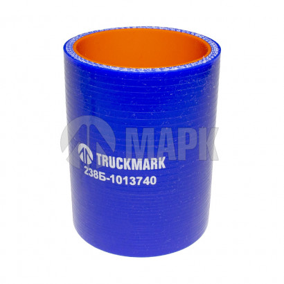 238Б-1013740 Патрубок соединительный теплообменника (силикон) синий (Ф55х80) (TRUCKMARK)