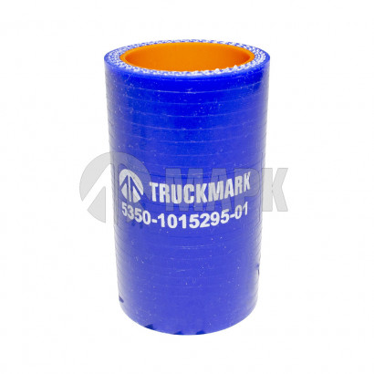 5350-1015295-01 Патрубок радиатора нижний (силикон) синий (Ф32х70) (TRUCKMARK)