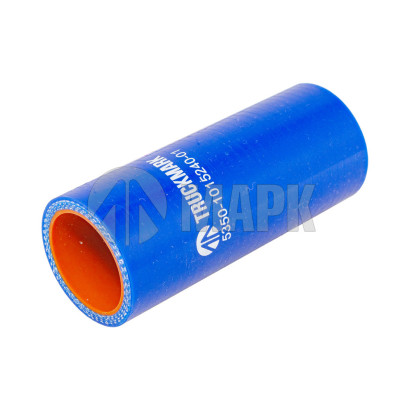5350-1015240-01 Патрубок радиатора нижний (силикон) синий (Ф32х100) (TRUCKMARK)