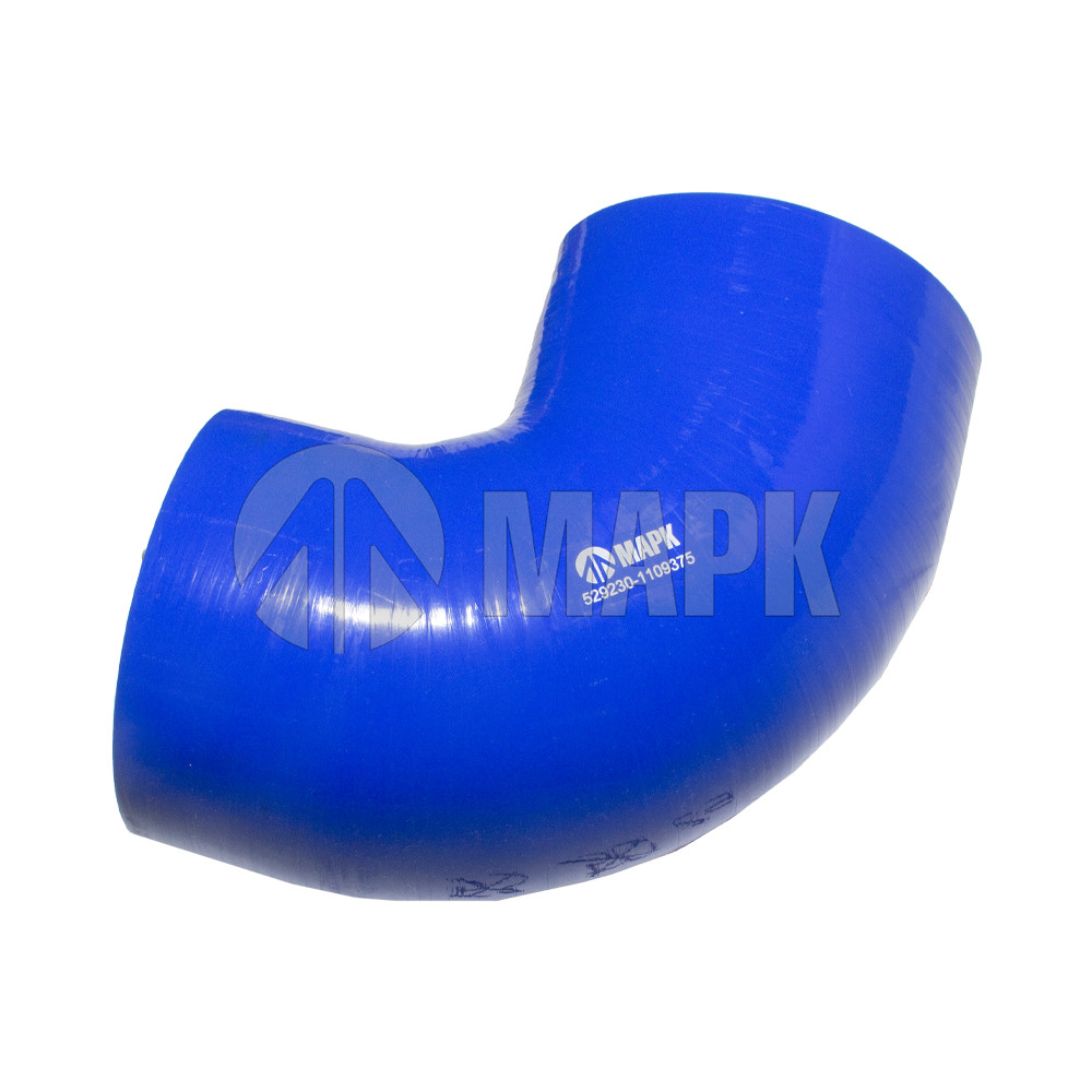 Патрубок соединительный воздушного фильтра (силикон) синий (Ф12х140/140) (МАРК)