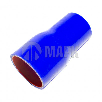 65115-1303026-28 Патрубок радиатора нижний (силикон) синий (Ф58/48x120) (TRUCKMARK)