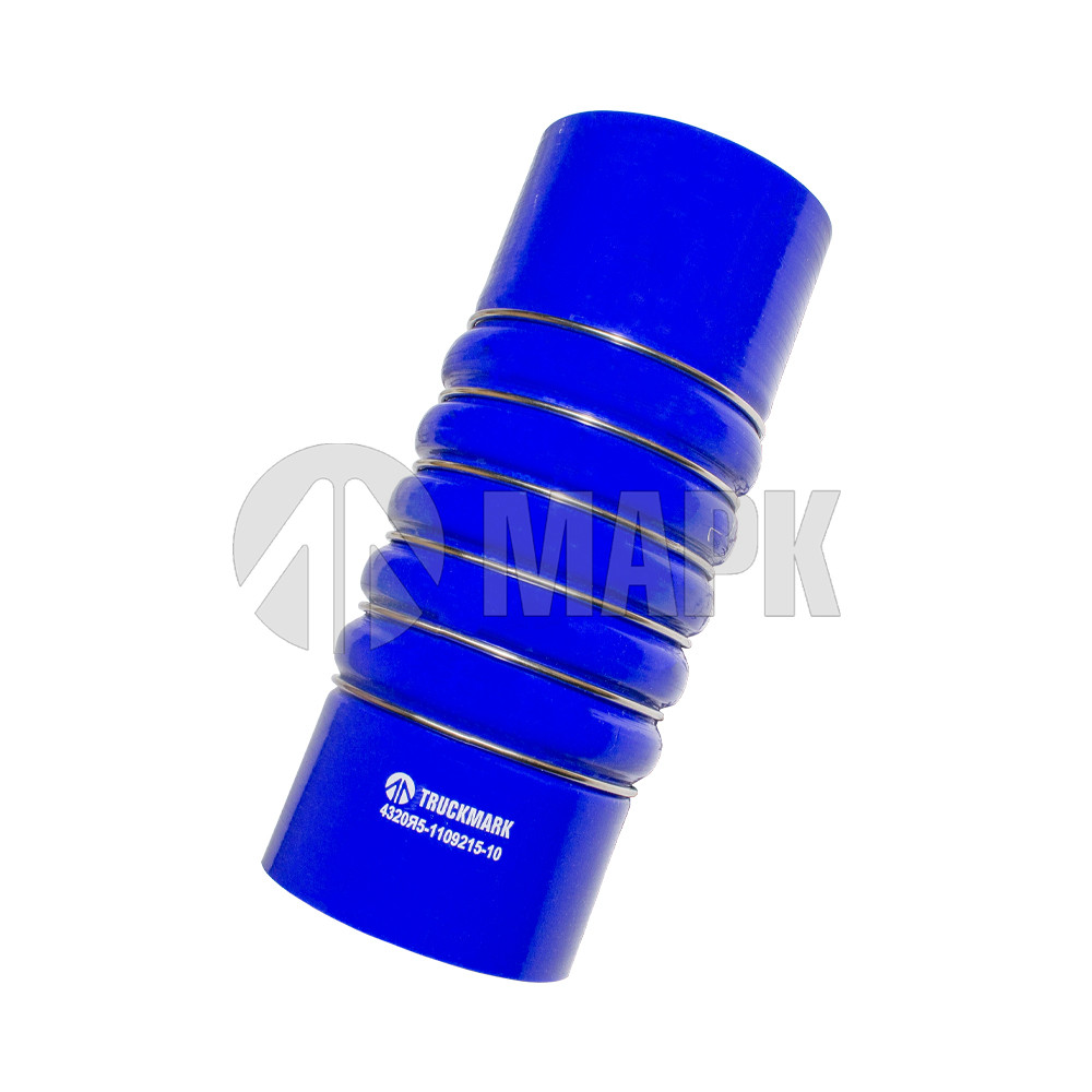 Патрубок интеркулера (силикон) синий 4320Я5-1109220-10 (Ф90х245, 6 колец) (TRUCKMARK)