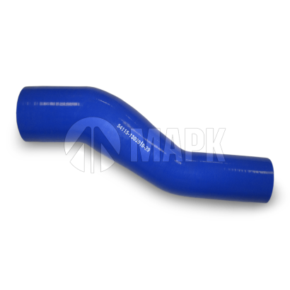 54115-1303010-29 Патрубок радиатора верхний (силикон) синий (Ф60/45х290) МАРК