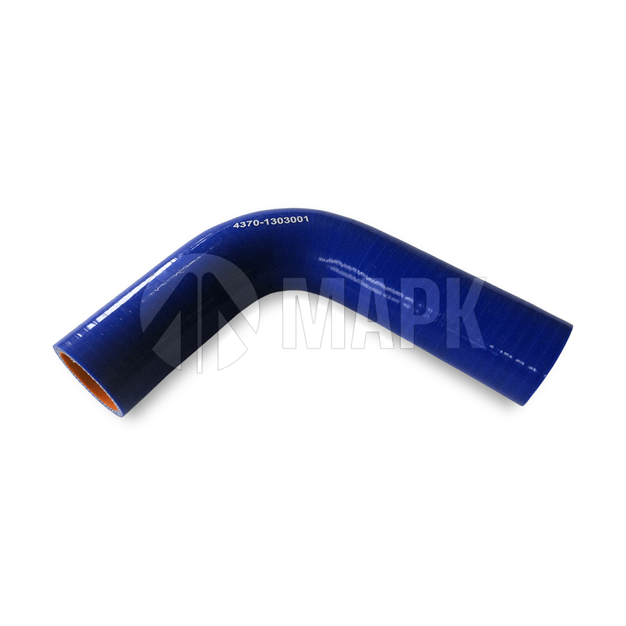 Патрубок радиатора верхний а/м МАЗ (силикон) синий (Ф38х300)(130шт в кор)