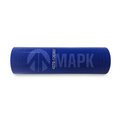 4370-1303027 Патрубок радиатора нижний а/м МАЗ (силикон) синий (Ф42х170)