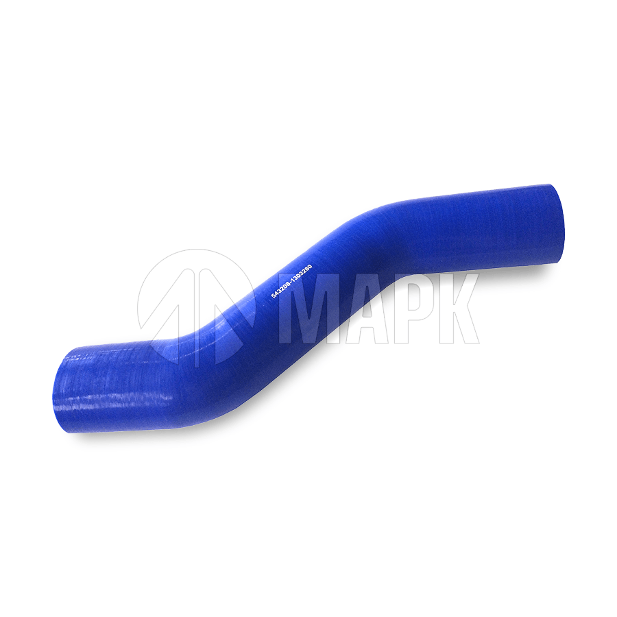 Патрубок радиатора нижний (силикон) синий (Ф70х475) (МАРК)