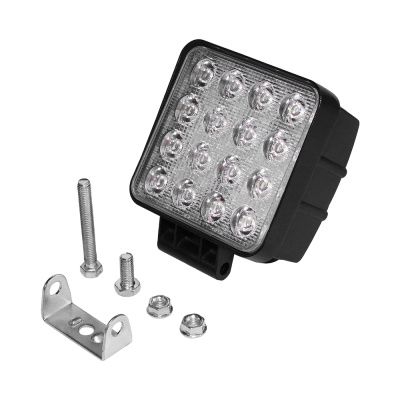 Фара противотуманная OFF-Road (Квадратная,16 диодов, направленный свет) 12/24V 48W (110х65х125) 