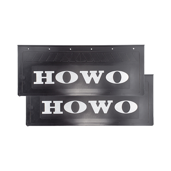 Брызговик HOWO (270x660) белые буквы, комплект из 2-х шт.