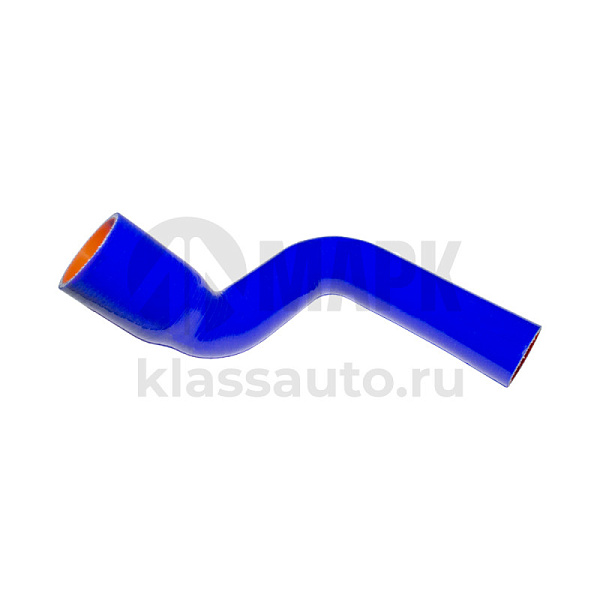 Патрубок радиатора нижний (силикон) синий (Ф50/40x400) (TRUCKMARK)