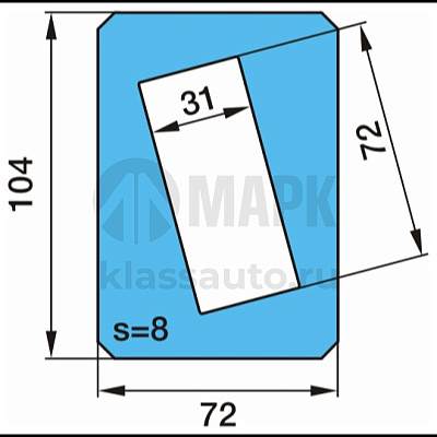 Пластина регулулировочная пальца рессоры BPW (104x72x8) (TrailerParts)