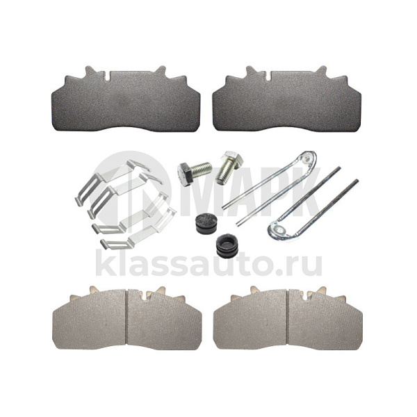 Колодки дисковые 29125 (29277) с установочным комплектом (250х111х29) Volvo FH/FM (UNIX)