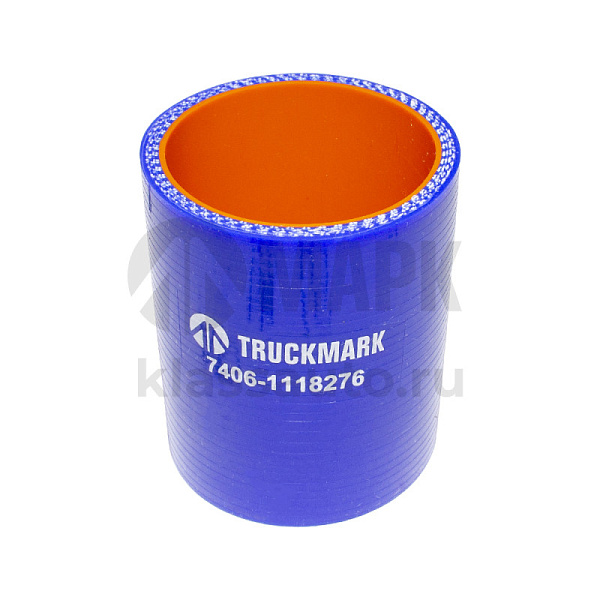 Патрубок ТКР (силикон) синий (Ф50x70) (TRUCKMARK)