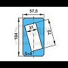 Пластина регулировочная пальца рессоры BPW (104х57.5х8) (TrailerParts)